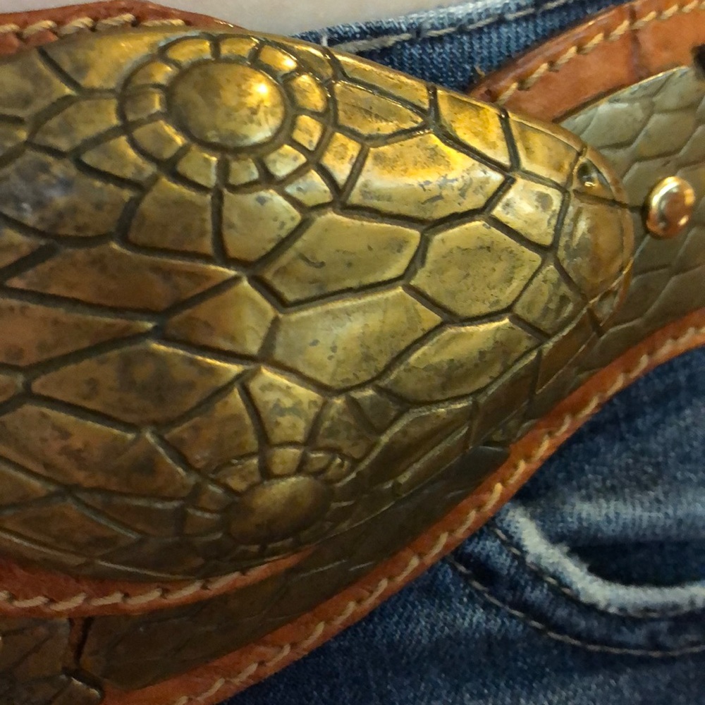 Leather and brass belt from Firenze,Italy. - Picture 4 of 8